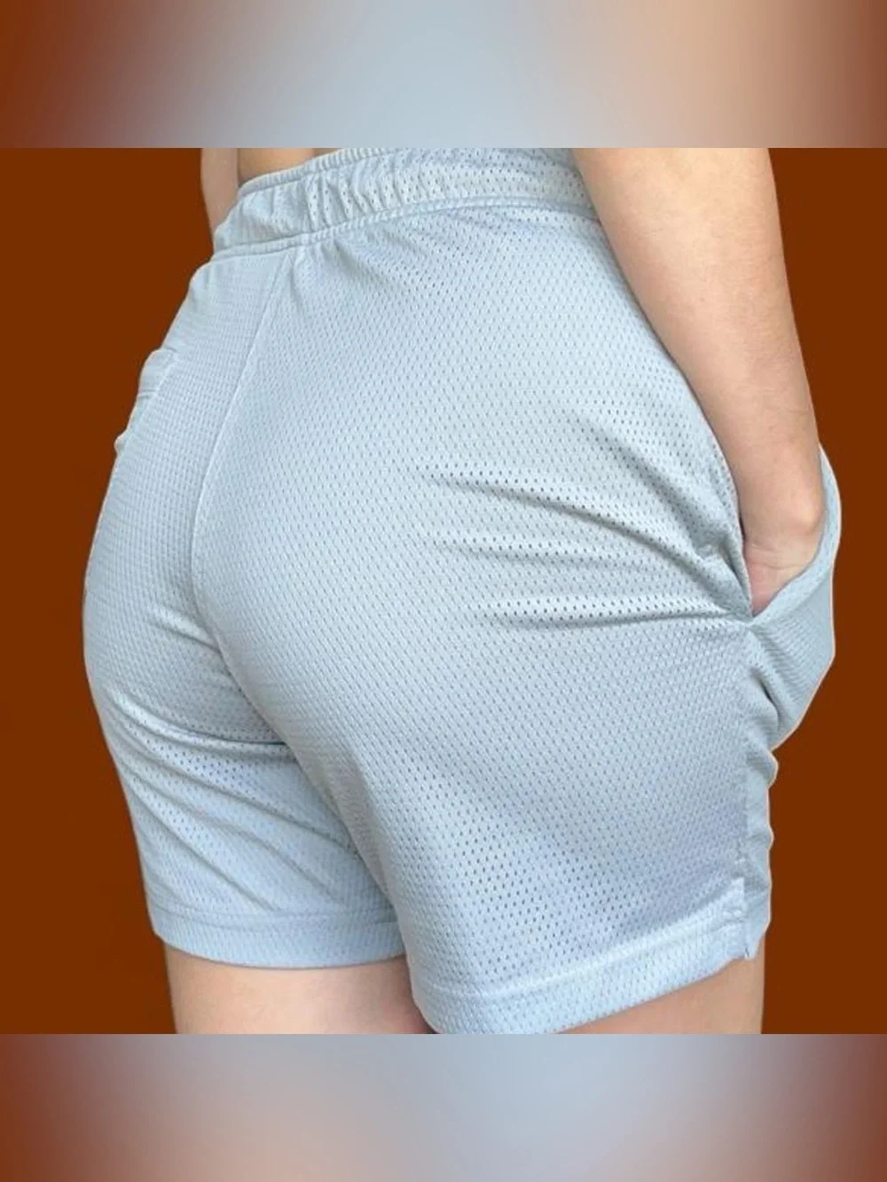 Russell Athletic Gray Women's Mesh  Shorts